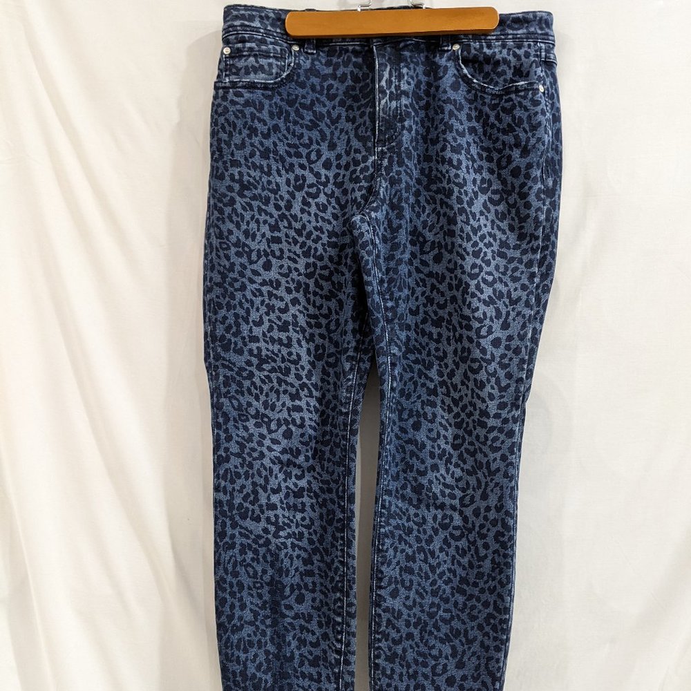 Ladies leopard print jeans